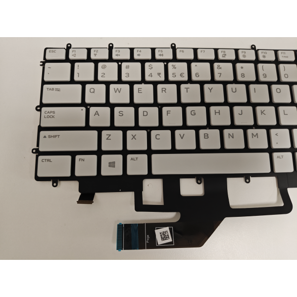 Tastatura Laptop Gaming, Dell, F8HJ6, 0F8HJ6, 730HH, 0730HH, 029CVF, N8MF4, iluminata, RGB, alba, layout US