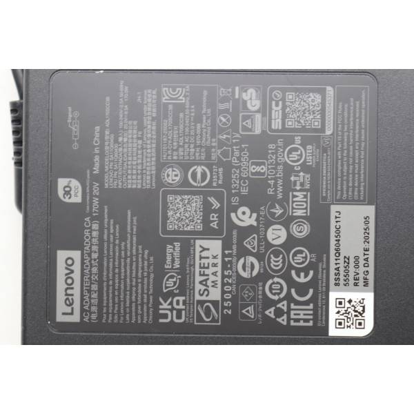 Incarcator Laptop, Lenovo, ThinkPad P1 Gen 7 Type 21KV, 21KW, 5A11Q60430, ADL170SCC3B, 20V, 8.5A, 170W, mufa usb square 11x4.5mm