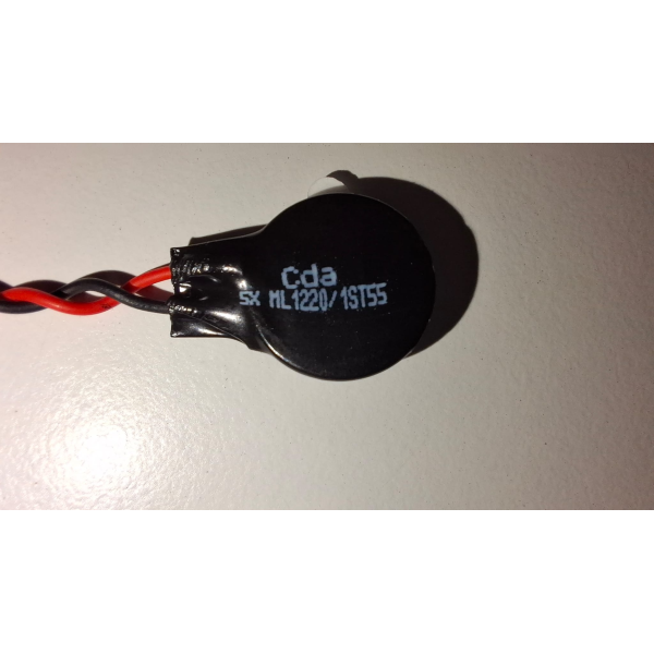 Baterie bios Laptop, ML1220, 1ST55, 3V, 220mAh, CDA 53, 5.5cm, rosu si negru, conector Molex 51021, 1.25 mm, 2 pini