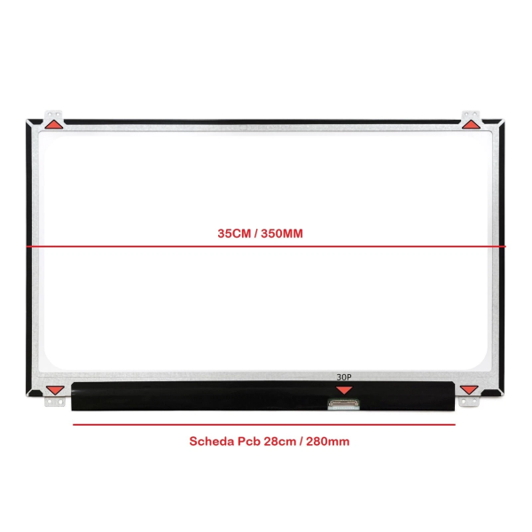Display compatibil Laptop, InnoLux, N156BGA-EA3 Rev.C1, N156BGA-EA3 Rev.C2, N156BGA-EA3, 15.6 inch, rezolutie HD, 1366x768, nano edge, 350mm latime, prinderi sus si jos, 60Hz, 30 pini