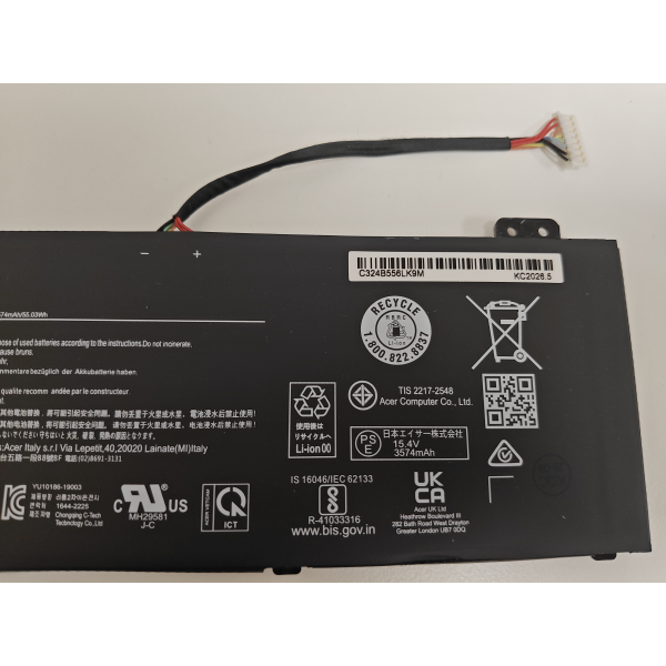 Baterie Laptop Gaming, Acer, Nitro V15 ANV15-51, KT.0040G.015, 4ICP4/70/88, AP21D8M, 15.4V, 3733mAh, 57.48Wh
