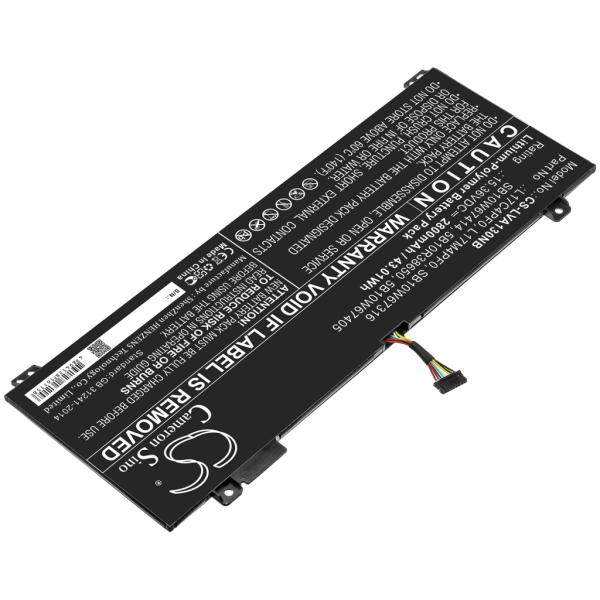 Baterie compatibila Laptop, Lenovo, IdeaPad S530-13IML Type 81WU, CS-LVA130NB, L17C4PF0, L17M4PF0, SB10W67316, SB10W67414, 5B10R38650, 5B10W67405, 15.36V, 2800mAh, 43.01Wh