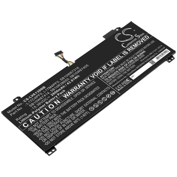 Baterie compatibila Laptop, Lenovo, IdeaPad S530-13IML Type 81WU, CS-LVA130NB, L17C4PF0, L17M4PF0, SB10W67316, SB10W67414, 5B10R38650, 5B10W67405, 15.36V, 2800mAh, 43.01Wh