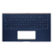 Carcasa superioara cu tastatura palmrest Laptop, Asus, ZenBook 15 UX533FAC, 90NB0NK1-R30UI0, 90NB0NK1-R30US0, 13NB0NM1P01011-1, 13NB0NM1AM0201, 13N1-9DA0601, UX534FT-2B, iluminata, albastra, layout US