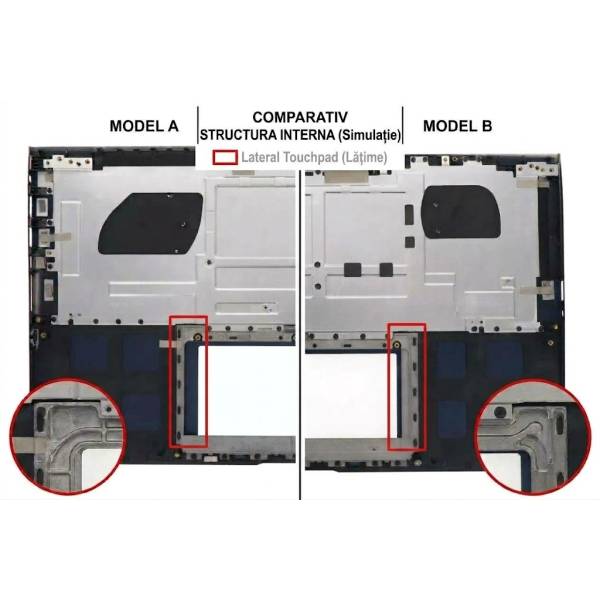 Carcasa superioara cu tastatura palmrest Laptop, Asus, ZenBook 15 UX533FAC, 90NB0NK1-R30UI0, 90NB0NK1-R30US0, 13NB0NM1P01011-1, 13NB0NM1AM0201, 13N1-9DA0601, UX534FT-2B, iluminata, albastra, layout US