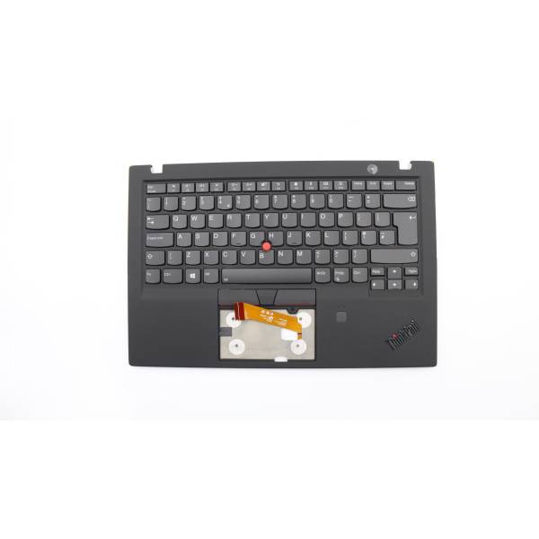 Carcasa superioara cu tastatura palmrest Laptop, Lenovo, ThinkPad X1 Carbon 6th Gen 6, Type 20KH, 20KG, 01YR564, 01YR600, AM16R000800, iluminata, neagra, layout UK