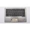 Carcasa superioara cu tastatura palmrest Laptop, Lenovo, ThinkPad X1 Carbon 6th Gen 6, Type 20KH, 20KG, 01YU591, 01YU555, AM16R000310, iluminata, argintie, layout US