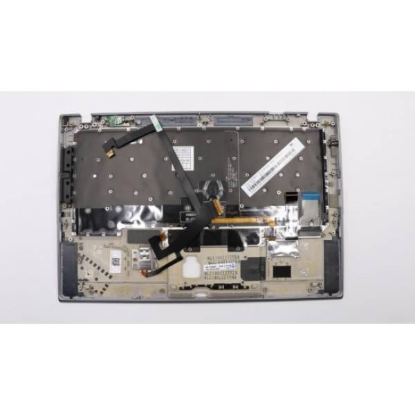 Carcasa superioara cu tastatura palmrest Laptop, Lenovo, ThinkPad X1 Carbon 6th Gen 6, Type 20KH, 20KG, 01YU591, 01YU555, AM16R000310, iluminata, argintie, layout US