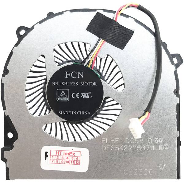 Cooler procesor Laptop Gaming, Clevo, NH58D, NH58DCQ, NH58DDW, NH58DEQ, 6-31-HN503-201, DFS5K221153711-FLHF, 5V, 0.5A, CPU