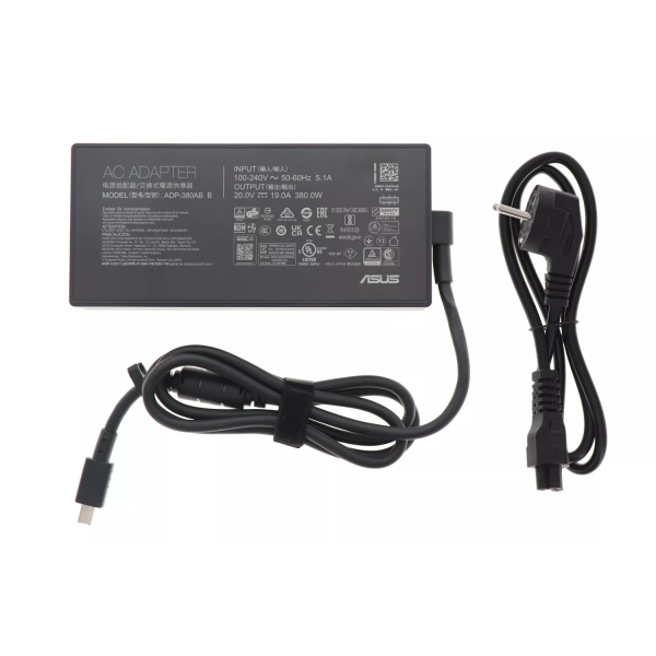 Incarcator Laptop Gaming, Asus, ROG Strix G18 G815L, G815LW, 0A001-01470300, A24-380P1A, 20V, 19A, 380W, mufa drepunghiulara 8.0x4.0mm