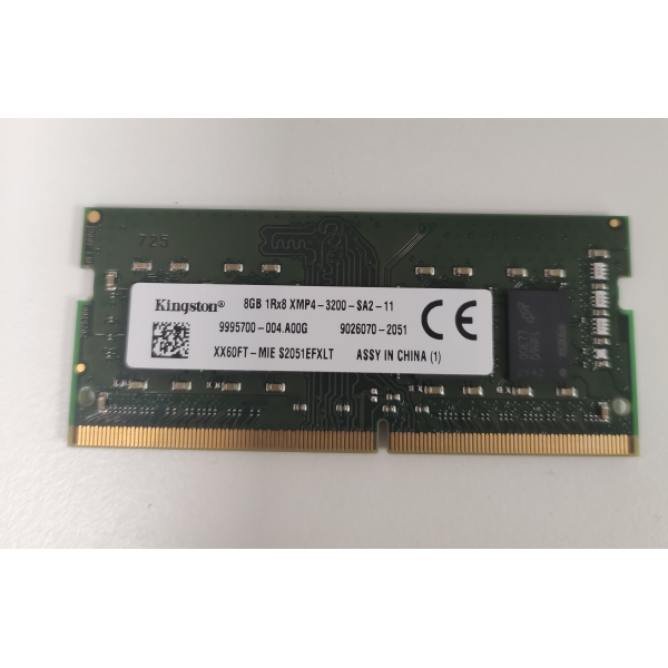 Memorie RAM Laptop, Kingston, 8GB, DDR4, PC4-25600, 3200MHz, 1.2V, XX60FT-MIE, CL22, Non-ECC, SODIMM, 260 pini