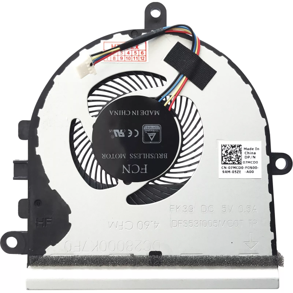 Cooler Laptop, Dell, Vostro 3590, P75F, P75F010, 07MCD0, 7MCD0, DFS531005MC0T-FK39, DC28000K7F0, UMA, pentru placa video integrata, 5V, 0.5A