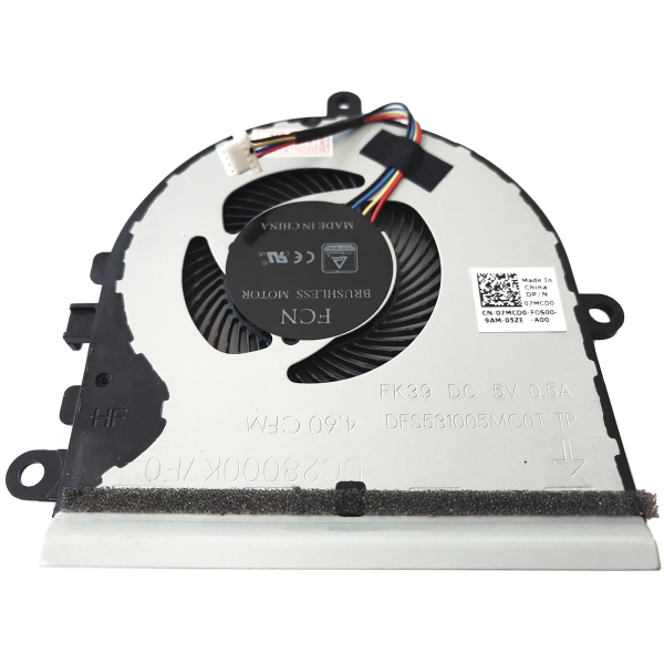 Cooler Laptop, Dell, Inspiron 15 3581, P75F, P75F005, 07MCD0, 7MCD0, DFS531005MC0T-FK39, DC28000K7F0, UMA, pentru placa video integrata, 5V, 0.5A