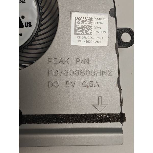 Cooler Laptop, Dell, Inspiron 15 3581, P75F, P75F005, 07MCD0, 7MCD0, DFS531005MC0T-FK39, DC28000K7F0, UMA, pentru placa video integrata, 5V, 0.5A
