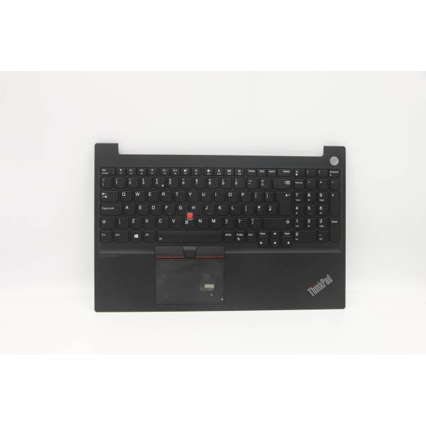 Carcasa superioara cu tastatura palmrest Laptop, Lenovo, Thinkpad E15 Gen 1 Type 20RD, 20RE, 5M10V16943, AM1D6000600, AM1D6000A00, FA1D6000EX0, FE5A0, iluminata, neagra, layout UK