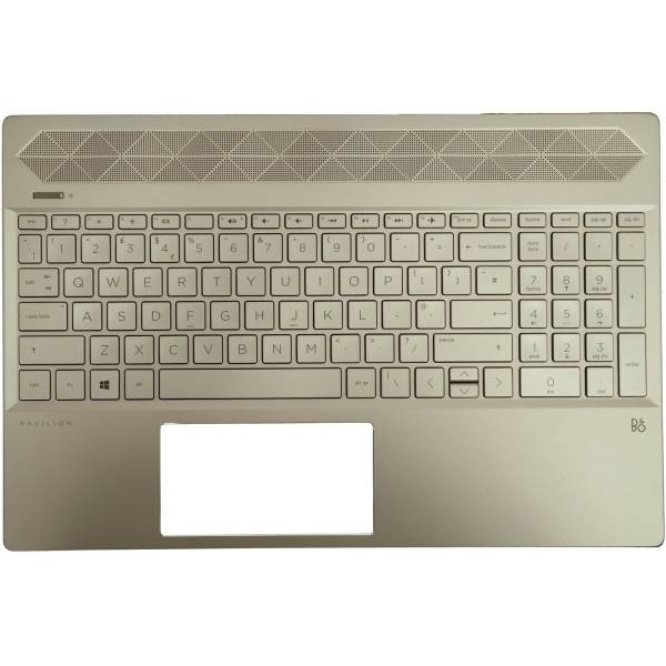 Carcasa superioara cu tastatura palmrest Laptop, HP, Pavilion L26324-031, L26324-B31, L24755-001, L24755-031, L24755-B31, L24752-001, L24752-B31, L24752-271, L24753-001, L24753-271, L24753-B31, EBG7B015010-1, 54G7BTATP00, iluminata, argintie, layout US