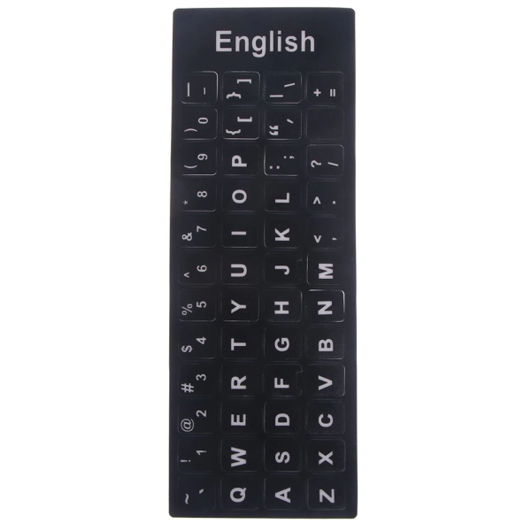 Sticker tastatura laptop layout Englezesc US negru