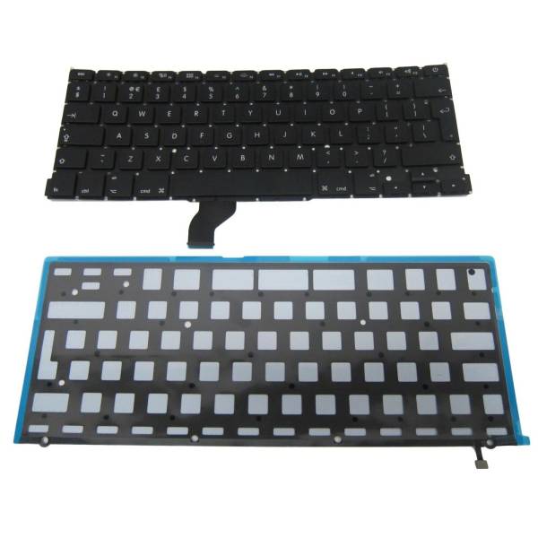 Tastatura Laptop, Apple, 13 A1502 2013, 13 A1502 2014, 13 A1502 2015, 13 A1502 ME864 2015, cu iluminare, UK