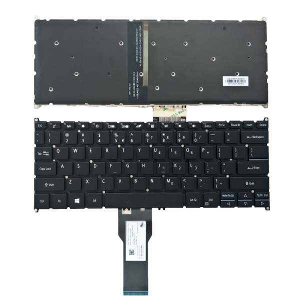 Tastatura Laptop, Acer, Spin 5 SP513-53N, neagra, iluminata, layout US