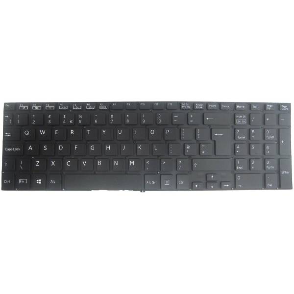 Tastatura Laptop, Sony, Vaio SVF15, SVF152, SVF1521, SVF152C, SVF153, SVF1531, iluminata, neagra, layout UK