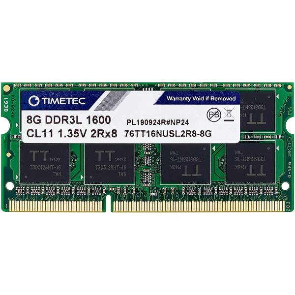 Memorie Laptop, Timetec Hynix, IC 8GB PC3L-12800 DDR3L, Unbuffered 1.35V / 1.5V, CL11, 2Rx8 Dual Rank 204 PIN