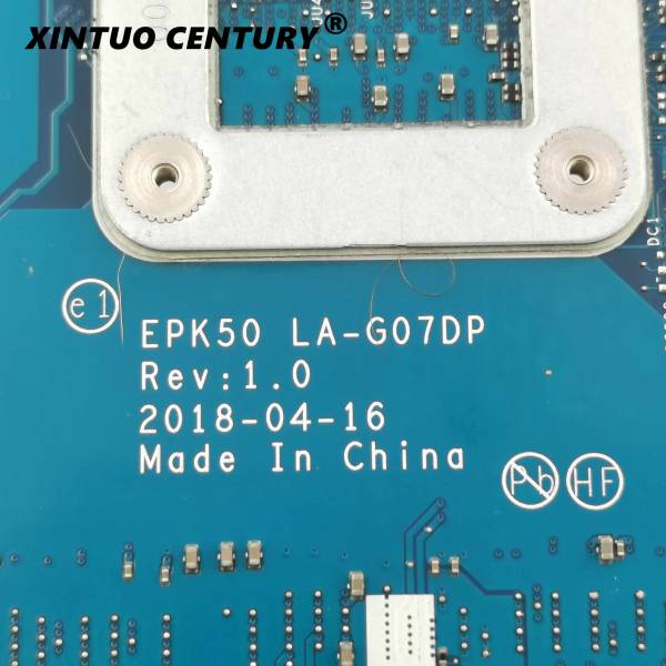 Placa de baza laptop, HP, 15-DA, 15T-DA, 15G-DR, 15Q-DS, I5-7200U, SR342, EPK50 LA-G07DP Rev: 1.0, L36494-001