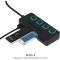 Hub 4 porturi USB 3.0, buton on/off individual Hub 4 porturi USB 3.0, buton on/off individual
