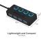 Hub 4 porturi USB 3.0, buton on/off individual Hub 4 porturi USB 3.0, buton on/off individual
