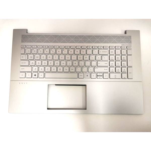 Carcasa superioara cu tastatura palmrest Laptop, HP, Envy, L92316-001, L87983-001, L87983-B31, AM2V2000230, iluminata, argintie, layout US