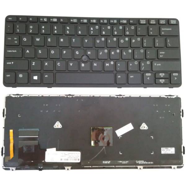 Tastatura Laptop, HP, EliteBook 820 G2, iluminata, cu rama, us