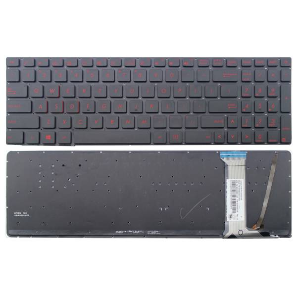 Tastatura Laptop, Asus, ROG G552V, G552VL, G552VW, G552VX, iluminata, neagra, layout US