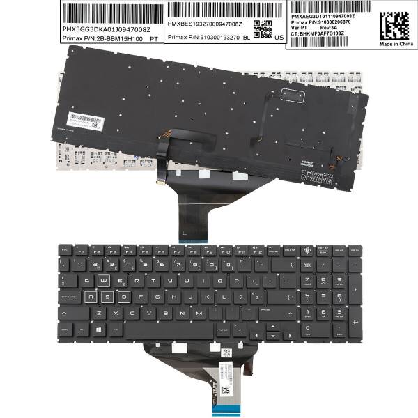 Tastatura Laptop, HP, Omen 15-DC, 15T-DC, TPN-Q211, iluminata, RGB, layout US