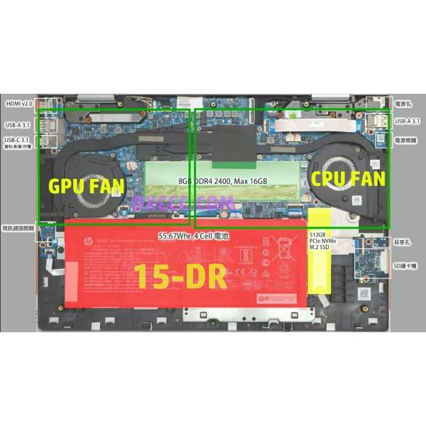Set coolere Laptop, HP, Envy X360 15-DS, 15Z-DS, TPN-W143, L53541-001, L53542-001, DFS5K12114262H-FLBV, 023100F10011215, DFS5K12115491H-FMAU, 023100F00011215, 5V, 0.50A