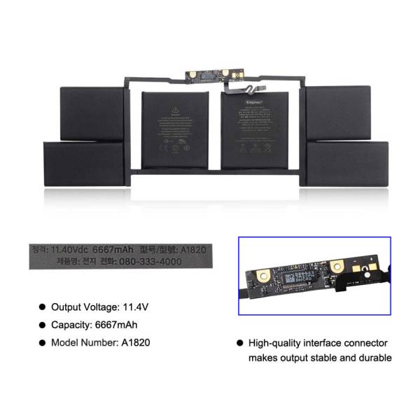 Baterie compatibila Laptop, Apple, MacBook Pro Retina 15 inch A1707 (Late 2016 - Mid 2017), 6680mAh, 76.15Wh, A1820