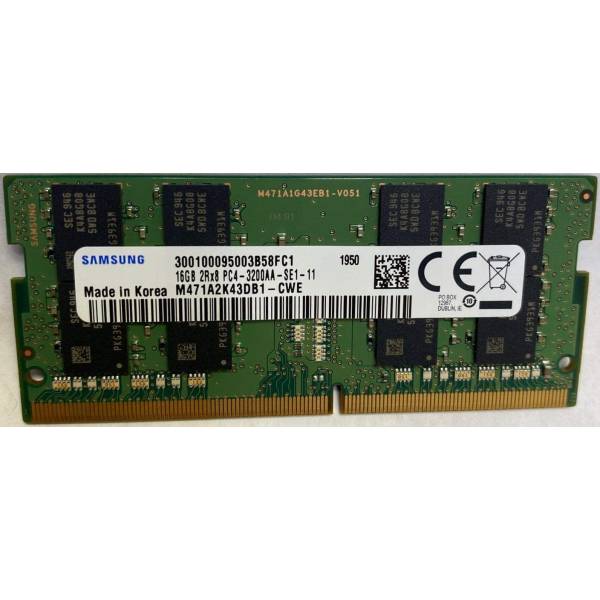 Memorie Laptop Sodimm, Samsung, 16GB DDR4, 2Rx8, PC4-3200AA, non-ECC, Unbuffered, CL22, M474A2K43DB1-CWE