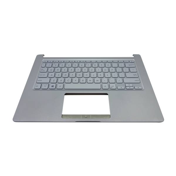 Carcasa superioara cu tastatura palmrest Laptop, Asus, VivoBook 14 X403F, X403FA, X403FAC, 90NB0LP2-R31US0, HQ2072067400000, I403FA-2S, iluminata, argintie, layout US