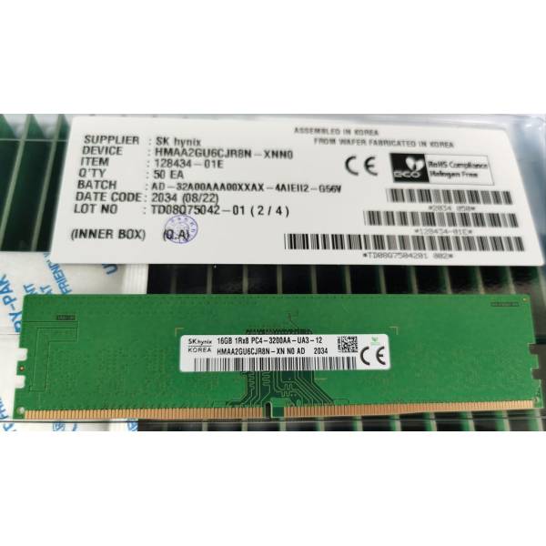 Memorie PC SKHynix HMAA2GU6CJR8N-XN 16GB DDR4 3200Mhz 1Rx8 PC4-3200AA non-ECC Unfufered CL22 288-iini, bulk