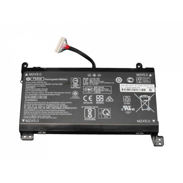 Baterie Laptop, HP, Omen 17-AN, 17T-AN, TPN-Q195, HSTNN-LB8A, HSTNN-LB8B, TPN-Q195, 922752-421, 922753-421, 922976-855, 922977-855, 4INR19/66-2, FM08, 14.4V, 5973mAh, 86WH, 16 pini