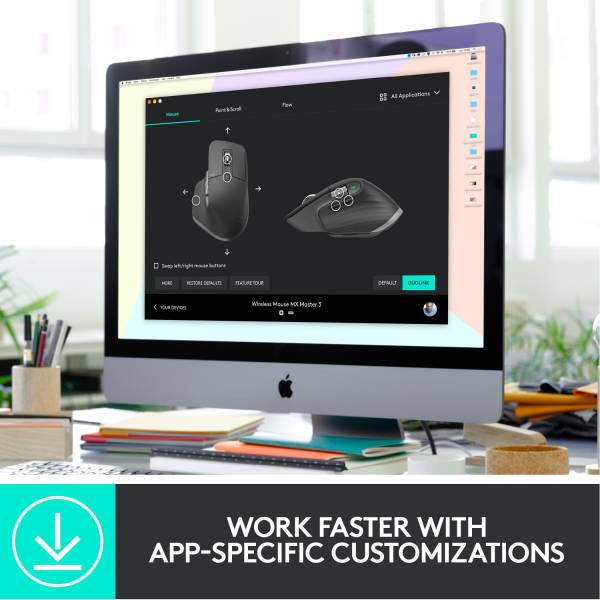 Mouse wireless Logitech MX Master 3, Negru Grafit