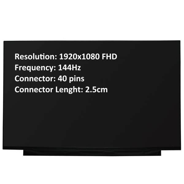 Display Laptop Gaming, HP, Victus 16-R, NV161FHM-NX1, N42530-001, 16.1 inch, FHD, IPS, Nano Edge, 40 pini, 144Hz