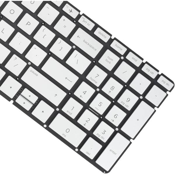 Tastatura palmrest Laptop, HP, Pavilion X360 15-CR, 15T-CR, TPN-W132, iluminata, argintie, layout US