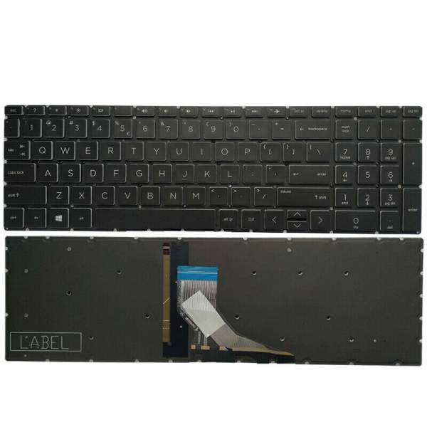Tastatura palmrest Laptop, HP, Pavilion X360 15-CR, 15T-CR, TPN-W132, iluminata, neagra, layout US