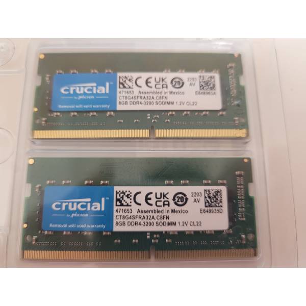 Kit Memorie Laptop RAM Crucial SODIMM 16GB (2x8GB) DDR4 3200Mhz 1.2V CL22 CT2K8G4SFRA32A