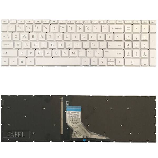 Tastatura palmrest Laptop, HP, Pavilion X360 15-CR, 15T-CR, TPN-W132, iluminata, alba, layout US