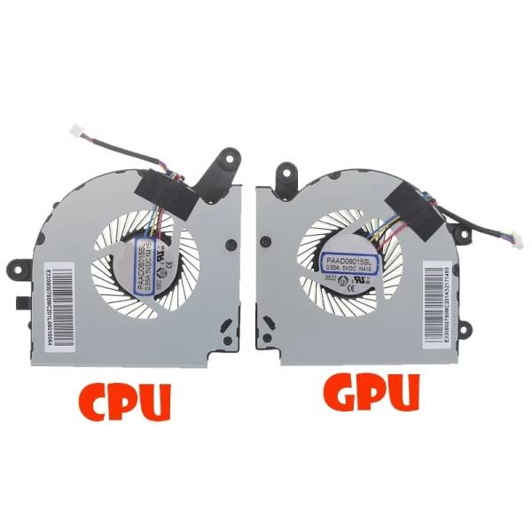 Set coolere Laptop, MSI, GF75 Thin 8RC, 8RD, 9SC, 9SD, PAAD06015SL, N415, PAAD06015SL, N416, CPU, GPU, 5V, 0.55A, 4 pini