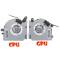 Set coolere Laptop, MSI, GF75 Thin 8RC, 8RD, 9SC, 9SD, PAAD06015SL, N415, PAAD06015SL, N416, CPU, GPU, 5V, 0.55A, 4 pini