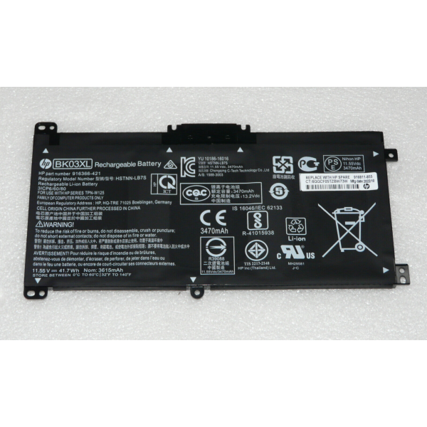 Baterie Laptop, HP, Pavilion X360 14-BA, 14M-BA, 14T-BA, HSTNN-UB7G, HSTNN-LB7S, TPN-W125, 916366-541, 916366-421, 916811-855, 916812-855, BK03XL, 11.55V, 3615mAh, 41.7Wh
