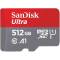 Card de memorie SANDISK Ultra microSDXC, 512GB, 150MB/s, clasa 10/U1/A1, UHS-I, adaptor