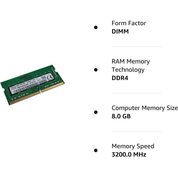 Memorie Laptop Hynix 8GB DDR4 3200MHz PC4-3200AA, HMA81GS6DJR8N-XN, CL22, 1.2V, NON-ECC, bulk