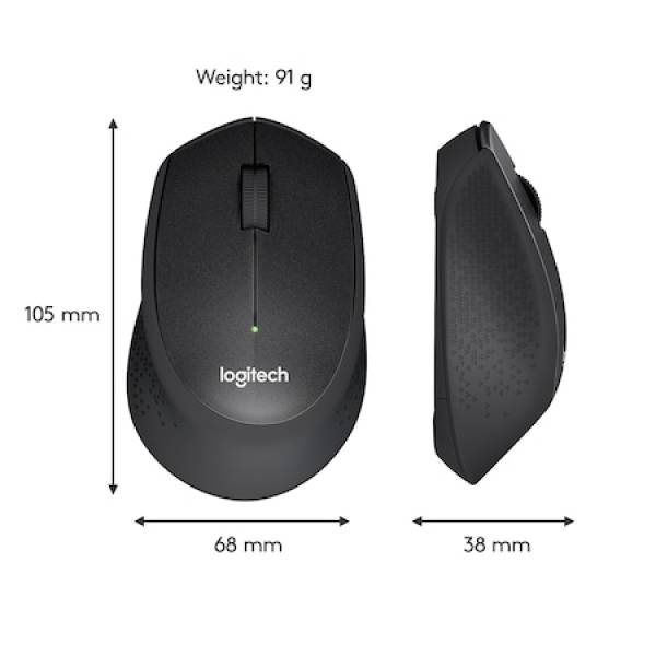 Mouse Logitech M330 Silent Plus, Wireless, Black